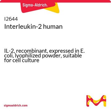 Interleukin-2 human IL-2, recombinant, expressed in E. coli, lyophilized powder, suitable for cell culture