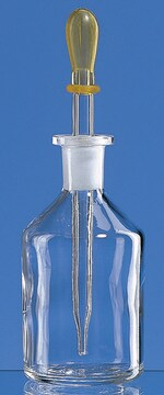 BRAND&#174; glass dropping bottle with dropping pipette and rubber teat capacity 100&#160;mL, amber soda-lime glass