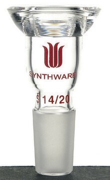 Synthware&#8482; #15 o-ring joint to inner joint adapter joint: ST/NS 19/22