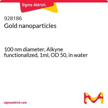 金纳米颗粒 100&#160;nm diameter, Alkyne functionalized, 1ml, OD 50, in water