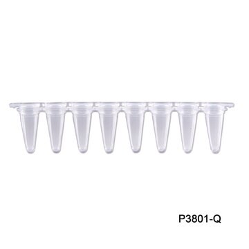 MTC&#8482; Bio Pure.Amp&#8482; qPCR 8 Tube Strips capacity 0.1&#160;mL, clear tube, clear cap (optical), flat cap