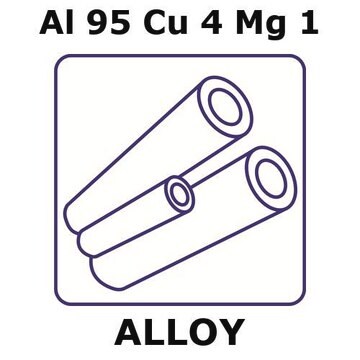 Dural&#174; - aluminum/copper/magnesium tube, outside diameter 0.71 mm, Al95%/Cu 4%/Mg 1%, length 1000 mm, wall thickness 0.051&#160;mm