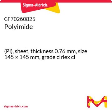 Polyimide (PI), sheet, thickness 0.76&#160;mm, size 145 × 145&#160;mm, grade cirlex cl