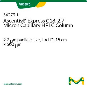 Ascentis&#174; Express C18 HPLC 毛细管柱 2.7&#160;&#956;m particle size, L × I.D. 15&#160;cm × 500&#160;&#956;m