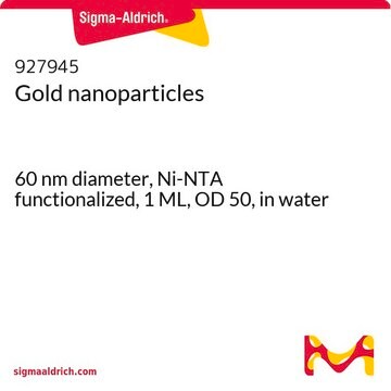 Gold nanoparticles 60&#160;nm diameter, Ni-NTA functionalized, 1 ML, OD 50, in water