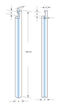 Wilmad&#174; Single Crystal Mounting Rod size 4&#160;mm, pack of 1