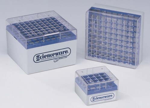 Cryo-Safe&#8482; vial storage box pack of 8&#160;ea, Holds 25 x 2 mL vials