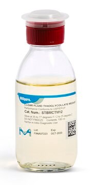 Terreno fluido al tioglicolato limpido ready-to-use, bottle volume 100&#160;mL , filling Volume