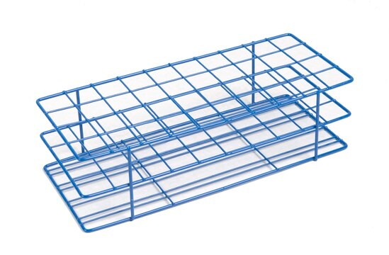 Coated Wire Tube Rack to hold, 40 x 22-25 mm tubes, blue