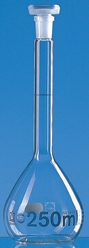 BRAND&#174; BLAUBRAND&#174; volumetric flask, PP stopper, clear glass volume 1,000&#160;mL, accuracy: 0.4&#160;mL, polypropylene stopper, neck joint: ST/NS 24/29