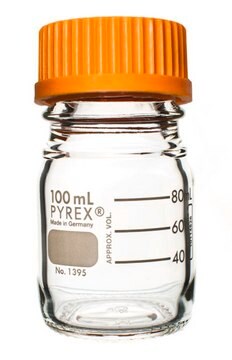 Pyrex&#174; 圆形培养基存储瓶和可重复使用的螺旋盖 capacity 100&#160;mL