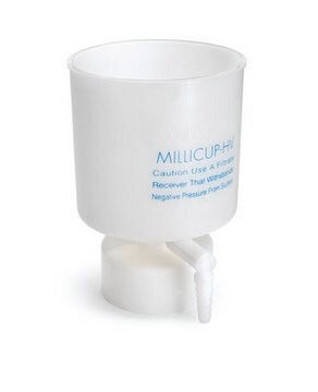 Millicup-HV、0.45 &#181;m、PVDF、非滅菌 Non sterile Universal bottletop vacuum filter with Hydrophilic PVDF Durapore membrane.