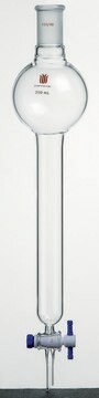 Synthware&#8482; chromatography column with reservoir and PTFE stopcock 250 mL, top joint: ST/NS 24/40, I.D. × L 13.4&#160;mm × 457&#160;mm