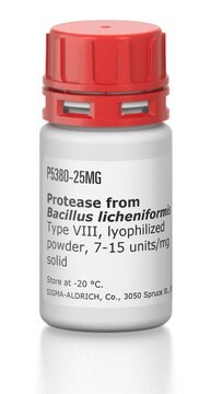 Protéase from Bacillus licheniformis Type VIII, lyophilized powder, 7-15&#160;units/mg solid