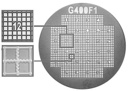 Gilder Finder Grids G400F1 Copper, size 400&#160;mesh, vial of 100