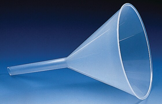 BRAND&#174; funnel with internal fluting diam. 180&#160;mm, stem diam. × L 14&#160;mm × 143&#160;mm