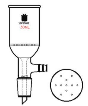 Synthware&#8482;Buchner funnel with perforated plate 150 mL, joint: ST/NS 24/40, plate O.D. 60&#160;mm