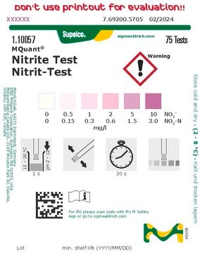 亚硝酸盐测试 colorimetric, 0.5-10&#160;mg/L (NO2-), MQuant&#174;