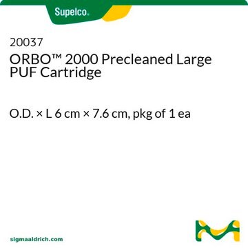 ORBO&#8482; 2000 Precleaned Large PUF Cartridge O.D. × L 6&#160;cm × 7.6&#160;cm, pkg of 1&#160;ea