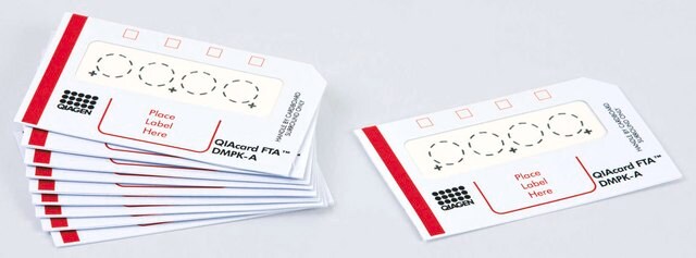 QIAcard&#8482; FTA&#8482; DMPK-Karten FTA DMPK-A card, 4 sample areas per card, pack of 100 cards