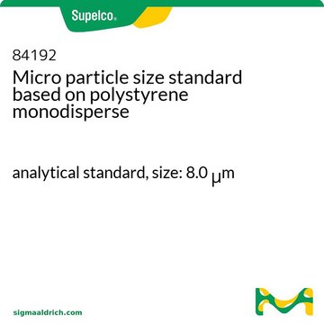 Micro particle size standard based on polystyrene monodisperse analytical standard, size: 8.0 &#956;m