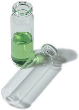 Headspace vial, clear glass, beveled top, flat bottom volume 20&#160;mL, O.D. × H × I.D. 23&#160;mm × 75&#160;mm × 12.5&#160;mm, pkg of 100&#160;ea