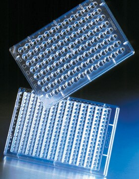 Corning&#174; CrystalEX&#8482; 96 well protein crystallization plates surface treatment: no, round clear cyclic olefin copolymer (COC), non-sterile, lid: no, case of 50