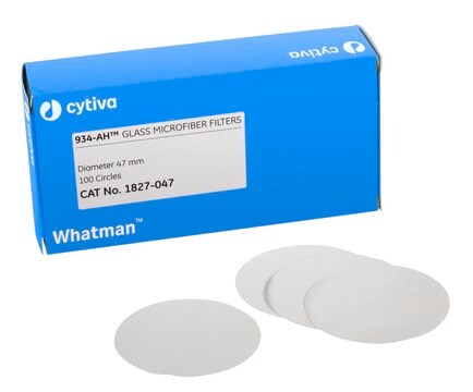 Whatman&#174; glass microfiber filters, Grade 934-AH&#174; circles, diam. 82&#160;mm