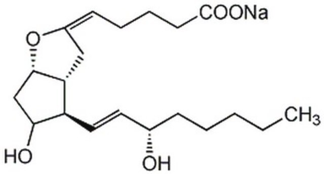 Prostaglandin I2, Sodium Salt Potent vasodilatory prostaglandin produced by the endothelium.