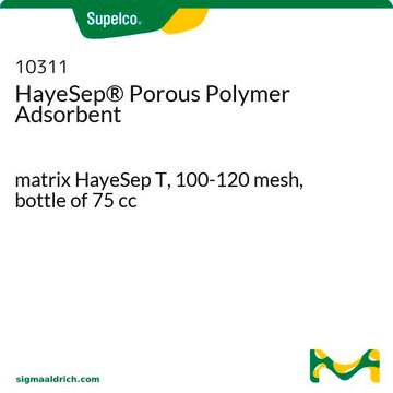 HayeSep&#174; Porous Polymer Adsorbent matrix HayeSep T, 100-120&#160;mesh, bottle of 75&#160;cc