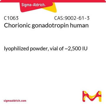 Choriongonadotropin lyophilized powder, vial of ~2,500&#160;IU