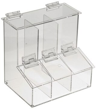 3-Place Compartment Dispensing Bin clear (bin)