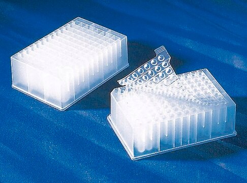 Plaque à 96&nbsp;puits profonds en polypropylène Corning&#174; V-bottom clear, polypropylene, bag of 10 ×, sterile, lid: no