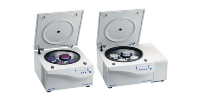 Eppendorf&#174; Centrifuge 5810 R G incl. rotor S-4-104 and adapter for round bottom tubes diameter 13/16 mm, AC/DC input 230 V AC, UK plug