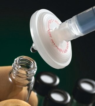 Millex&#8482; Nylon syringe filter pore size 0.45&#160;&#956;m, diam. 25&#160;mm, non-sterile, hydrophilic, glass fiber prefilter