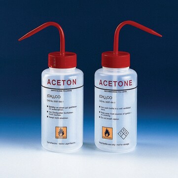 BRAND&#174; wash bottle, wide-mouth, labelled, LDPE capacity 250&#160;mL, label, Distilled water, without venting valve