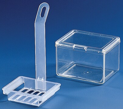 BRAND&#174;透明塑料染色盘 Holds 20 x slides, for use with transparent plastic staining trough