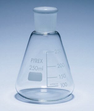 Pyrex&#174; Erlenmeyer flask, graduated, ground socket joint: 24/29, capacity 250&#160;mL