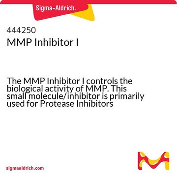 MMP-Inhibitor&nbsp;I The MMP Inhibitor I controls the biological activity of MMP. This small molecule/inhibitor is primarily used for Protease Inhibitors applications.