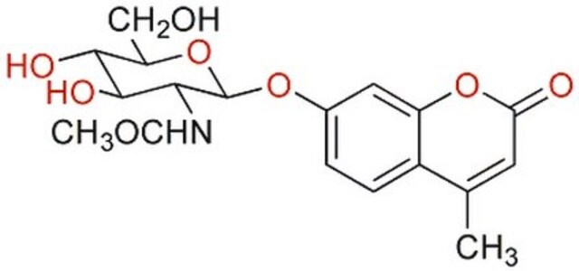 4-甲基伞形酯-N-乙酰基-&#946;-D-氨基葡糖苷 Ultrasensitive, fluorogenic substrate for assays of N-acetyl-&#946;-D-glucosaminidase.