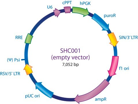 MISSION&#174; pLKO.1-puro Empty Vector Control Transduction Particles, High Titer Contains no shRNA insert