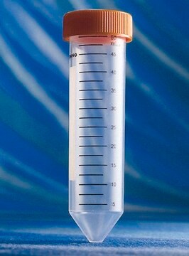 Corning&#174;50 mL离心管 50 mL centrifuge tubes, polypropylene, conical bottom w/ CentriStar cap, rack packed, sterile, natural, 25/rack, 500/cs