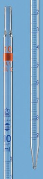 BRAND&#174; BLAUBRAND&#174; graduated pipette, calibrated to deliver (TD, EX) type 3 (zero on top), capacity 5&#160;mL , with 0.1 subdivisions, suitable for cotton plugs