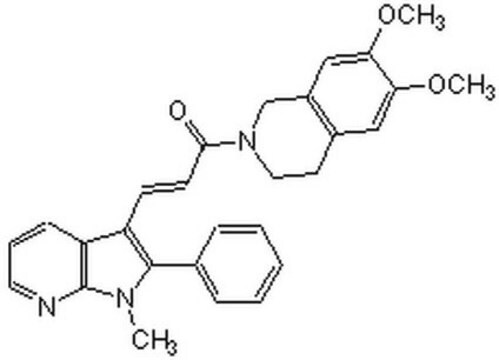 Smad3 Inhibitor, SIS3 Smad3 Inhibitor, SIS3, CAS 1009104-85-1, is a cell-permeable, selective inhibitor of TGF-&#946;1-dependent Smad3 phosphorylation and Smad3-mediated signaling. Does not affect Smad2, MAPK, ERK, or PI3-K.