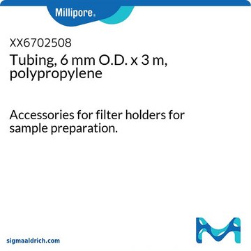 Tubing, 6 mm O.D. x 3 m, polypropylene Accessories for filter holders for sample preparation.