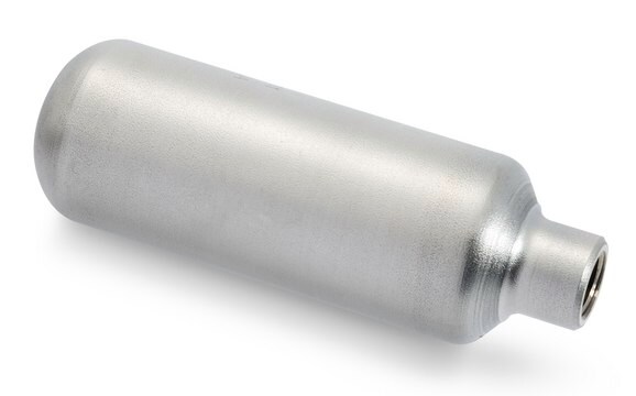 Cylinder stainless steel, 1/4 in. NPT, capacity 75&#160;mL