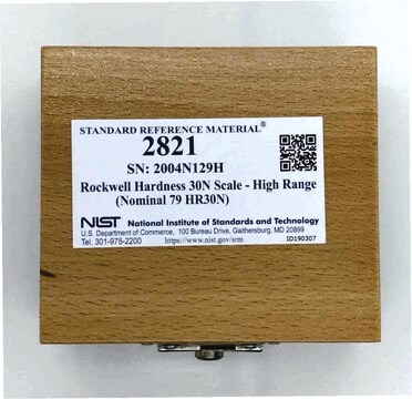 Rockwell hardness 30N scale NIST&#174; SRM&#174; 2821, high range (nominal 79 HR30N)