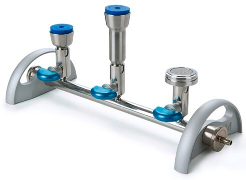 Base del sistema EZ-Fit&#174; 3-place manifold base for filtration application, stainless steel, 316L stainless steel, 3-place manifold base for filtration application