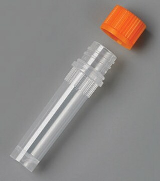 康宁公司&#174;带螺旋盖微量离心管 2.0 mL microcentrifuge tube, polypropylene, w/ unattached rim seal screw cap, sterile, natural, 500/cs