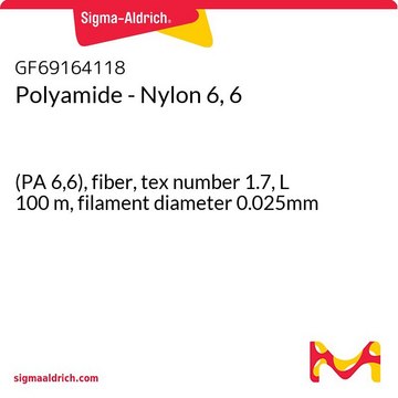 Polyamide - Nylon 6, 6 (PA 6,6), fiber, tex number 1.7, L 100&#160;m, filament diameter 0.025mm